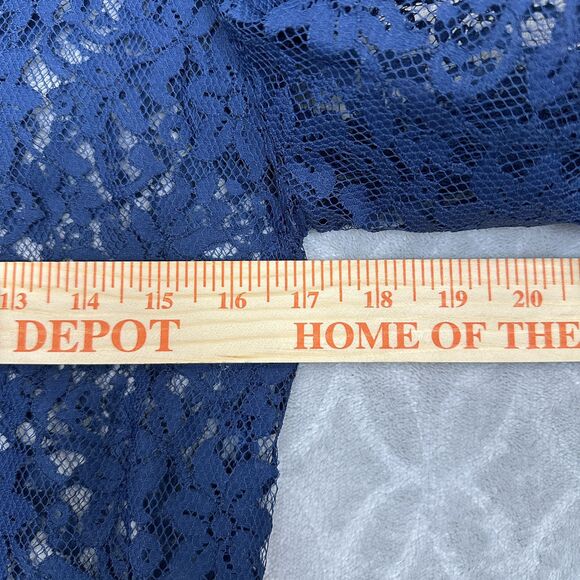 Antique 1920s Flapper Dress S Blue Lace Drop Waist Roaring Gatsby Vtg Jazz Dance - Picture 11 of 13